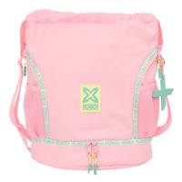 Rucksacktasche mit Bändern Munich Candy Rosa 35 x 40 x 1 cm