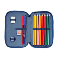 Doppel-Federtasche Cars Racing Marineblau 12.5 x 19.5 x 4 cm Doppel-Federtasche 29 Stücke