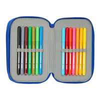Federmäppchen mit Zubehör Spider-Man Rescue Blau Rot 12,5 x 19,5 x 5,5 cm 37 Stücke