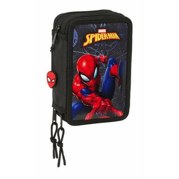 Dreifaches Federmäppchen Spider-Man Attack 12,5 x 19,5 x 5,5 cm