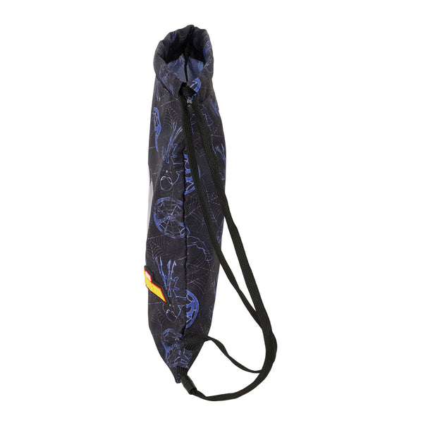 Rucksacktasche mit Bändern Spider-Man Attack Schwarz 26 x 34 x 1 cm