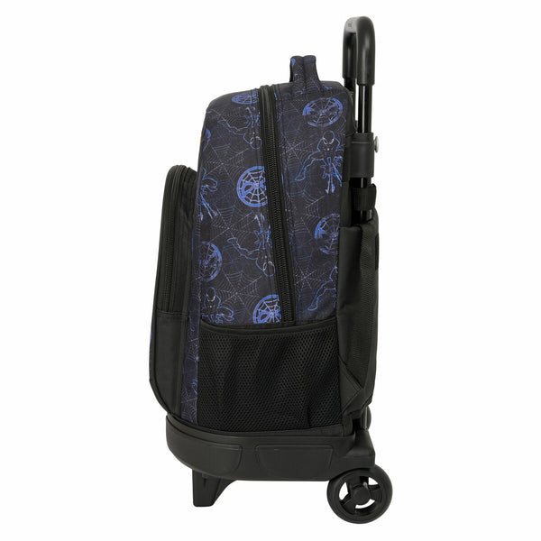 Schulrucksack mit Rädern Spider-Man Attack Schwarz 33 x 45 x 22 cm
