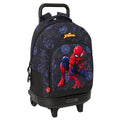 Schulrucksack mit Rädern Spider-Man Attack Schwarz 33 x 45 x 22 cm