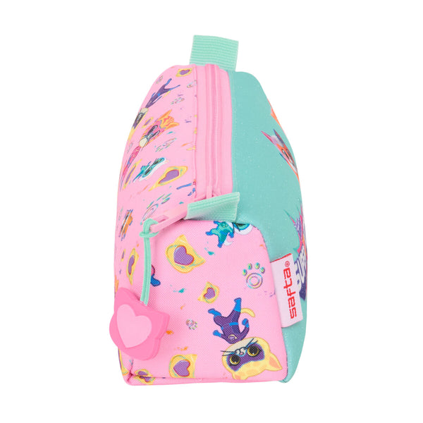 Allzwecktasche SuperKitties Rosa türkis 21 x 8 x 7 cm