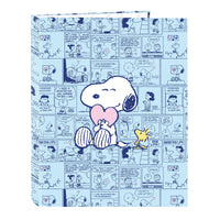 Ringbuch Snoopy Love Blau A4 26.5 x 33 x 4 cm