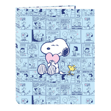 Ringbuch Snoopy Love Blau A4 26.5 x 33 x 4 cm