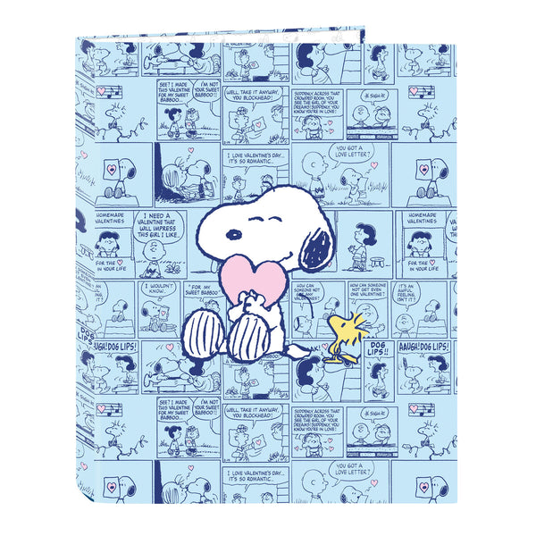 Ringbuch Snoopy Love Blau A4 26.5 x 33 x 4 cm