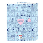 Ringbuch Snoopy Love Blau A4 26.5 x 33 x 4 cm