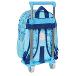 Schulrucksack mit Rädern Snoopy Love Blau 26 x 11 x 67 cm 26 x 34 x 11 cm