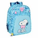 Schulrucksack Snoopy Love Hellblau 26 x 34 x 11 cm