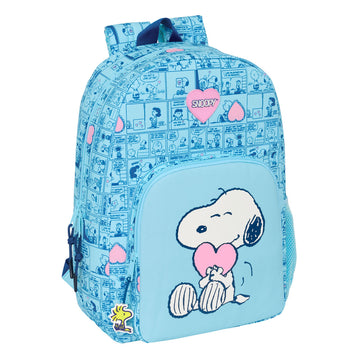 Schulrucksack Snoopy Love Blau 30 x 46 x 14 cm