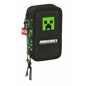Dreifaches Federmäppchen Minecraft 12,5 x 19,5 x 5,5 cm