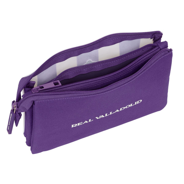 Allzwecktasche Real Valladolid C.F. Weiß Lila 22 x 12 x 3 cm