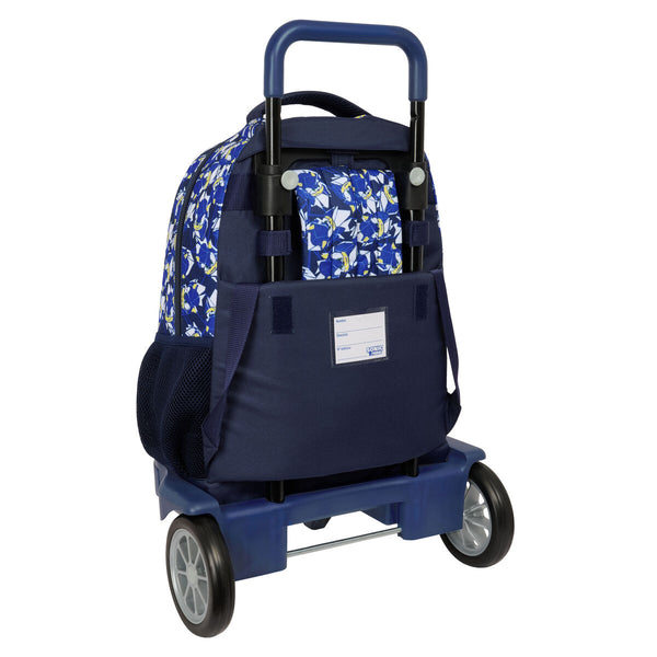 Schulrucksack mit Rädern Safta City Blau 33 x 45 x 22 cm