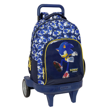 Schulrucksack mit Rädern Safta City Blau 33 x 45 x 22 cm