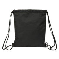 Rucksacktasche mit Bändern Kappa Dark Schwarz 35 x 40 x 1 cm