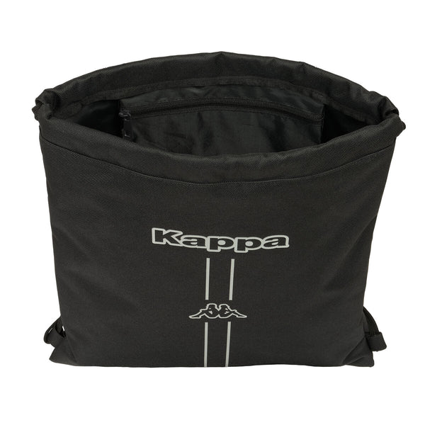 Rucksacktasche mit Bändern Kappa Dark Schwarz 35 x 40 x 1 cm