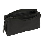 Dreifaches Mehrzweck-Etui Kappa Dark Schwarz 22 x 12 x 3 cm