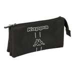 Dreifaches Mehrzweck-Etui Kappa Dark Schwarz 22 x 12 x 3 cm