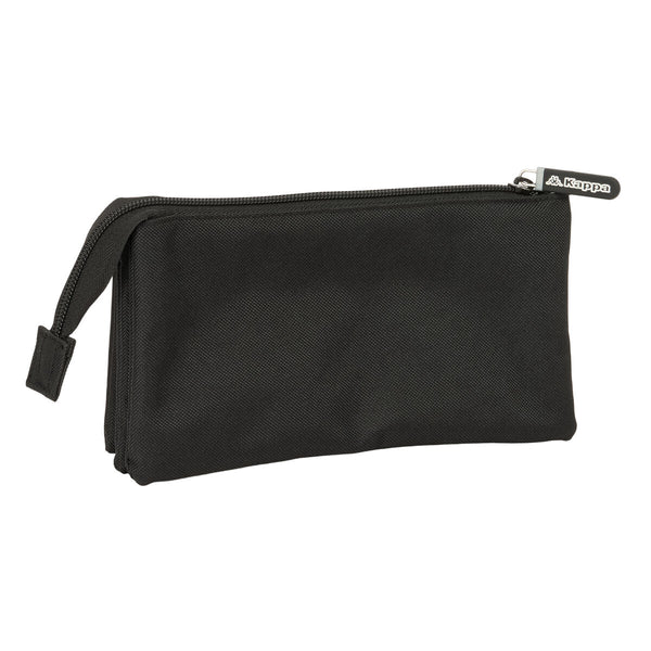 Dreifaches Mehrzweck-Etui Kappa Dark Schwarz 22 x 12 x 3 cm
