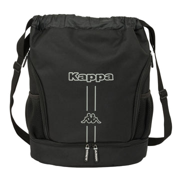 Rucksacktasche mit Bändern Kappa Dark Schwarz 35 x 40 x 1 cm