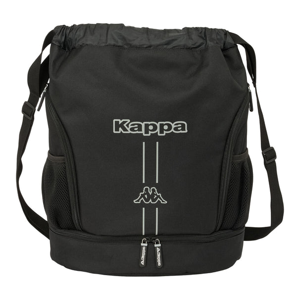 Rucksacktasche mit Bändern Kappa Dark Schwarz 35 x 40 x 1 cm