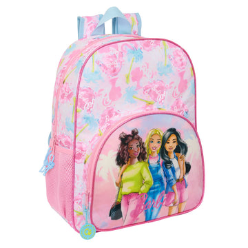 Schulrucksack Barbie Painterly Rosa Himmelsblau 33 x 42 x 14 cm