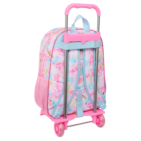 Schulrucksack mit Rädern Barbie Painterly Rosa Himmelsblau 33 x 42 x 14 cm