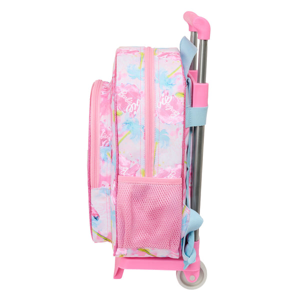 Schulrucksack mit Rädern Barbie Painterly Rosa Himmelsblau 26 x 11 x 67 cm 26 x 34 x 11 cm