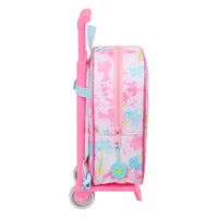 Schulrucksack mit Rädern Barbie Painterly Rosa Himmelsblau 22 x 27 x 10 cm