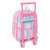 Schulrucksack mit Rädern Barbie Painterly Rosa Himmelsblau 22 x 27 x 10 cm