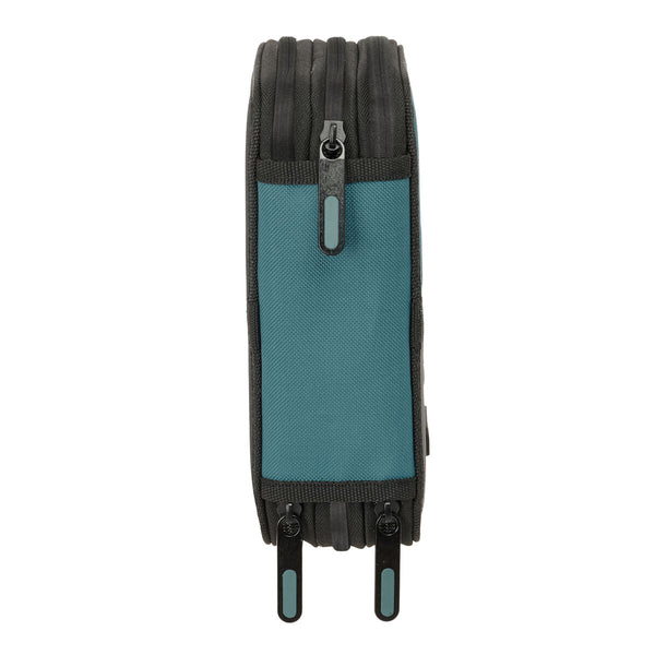 Dreifaches Federmäppchen Safta Urban style Blau Grau 12,5 x 19,5 x 5,5 cm 37 Stücke