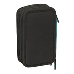 Dreifaches Federmäppchen Safta Urban style Blau Grau 12,5 x 19,5 x 5,5 cm 37 Stücke