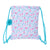 Rucksacktasche mit Bändern BlackFit8 Cool Bunt 35 x 40 x 1 cm