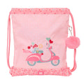 Rucksacktasche mit Bändern Moos Passion Bunt 35 x 40 x 1 cm