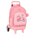 Schulrucksack mit Rädern Moos Passion Bunt 33 x 45 x 22 cm