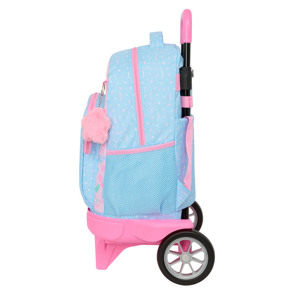 Schulrucksack mit Rädern BlackFit8 Smile Blau Rosa 33 x 45 x 22 cm