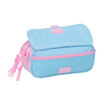 Dreifaches Mehrzweck-Etui BlackFit8 Smile Rosa Hellblau 21,5 x 10 x 8 cm