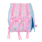 Dreifaches Mehrzweck-Etui BlackFit8 Smile Rosa Hellblau 21,5 x 10 x 8 cm