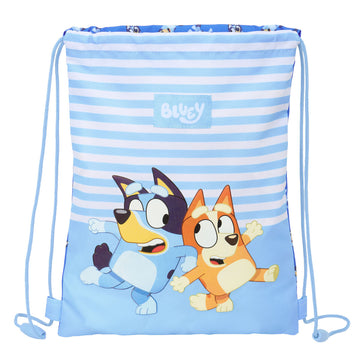 Rucksacktasche mit Bändern Bluey Let's play Blau 26 x 34 x 1 cm