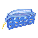 Dreifaches Mehrzweck-Etui Bluey Let's play Blau 22 x 12 x 3 cm