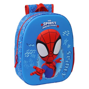 Kinderrucksack Spider-Man Rot Marineblau 27 x 33 x 10 cm 3D
