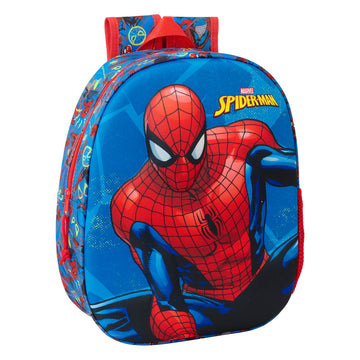 Kinderrucksack Spider-Man Rot Marineblau 27 x 33 x 10 cm 3D
