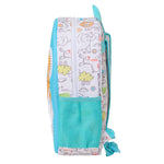 Kinderrucksack Safta Blau Weiß 27 x 33 x 10 cm 3D