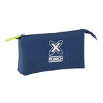 Dreifaches Mehrzweck-Etui Munich Blue indigo Blau 22 x 12 x 3 cm