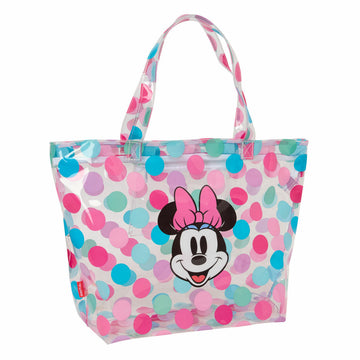 Einkaufstasche Minnie Mouse Beach Bunt Durchsichtig 54 x 35 x 17 cm