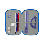 Dreifaches Federmäppchen Batman Blau 12,5 x 19,5 x 5,5 cm 37 Stücke