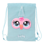 Rucksacktasche mit Bändern Furby Himmelsblau 26 x 34 x 1 cm