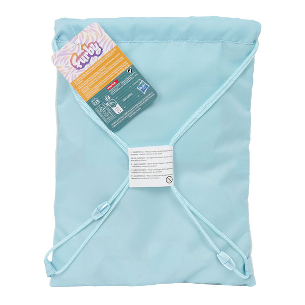 Rucksacktasche mit Bändern Furby Himmelsblau 26 x 34 x 1 cm