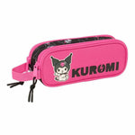 Zweifaches Mehrzweck-Etui Kuromi Schwarz Pink 21 x 8 x 6 cm